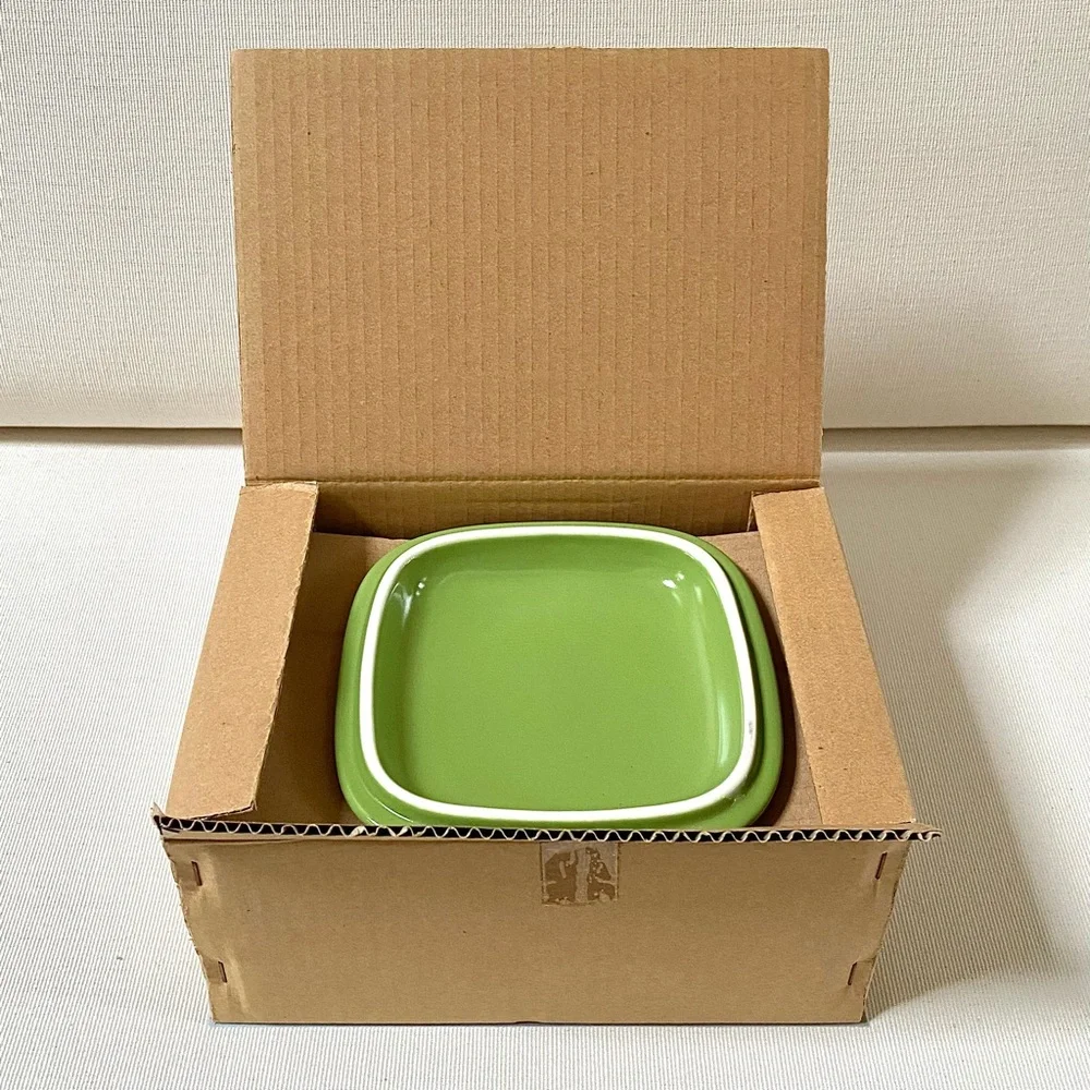 VINTAGE LINDT STYMEIST RSO BRIGHTS SMALL SQUARE COVERED BAKER GREEN, NEW IN BOX - Picture 7 of 9